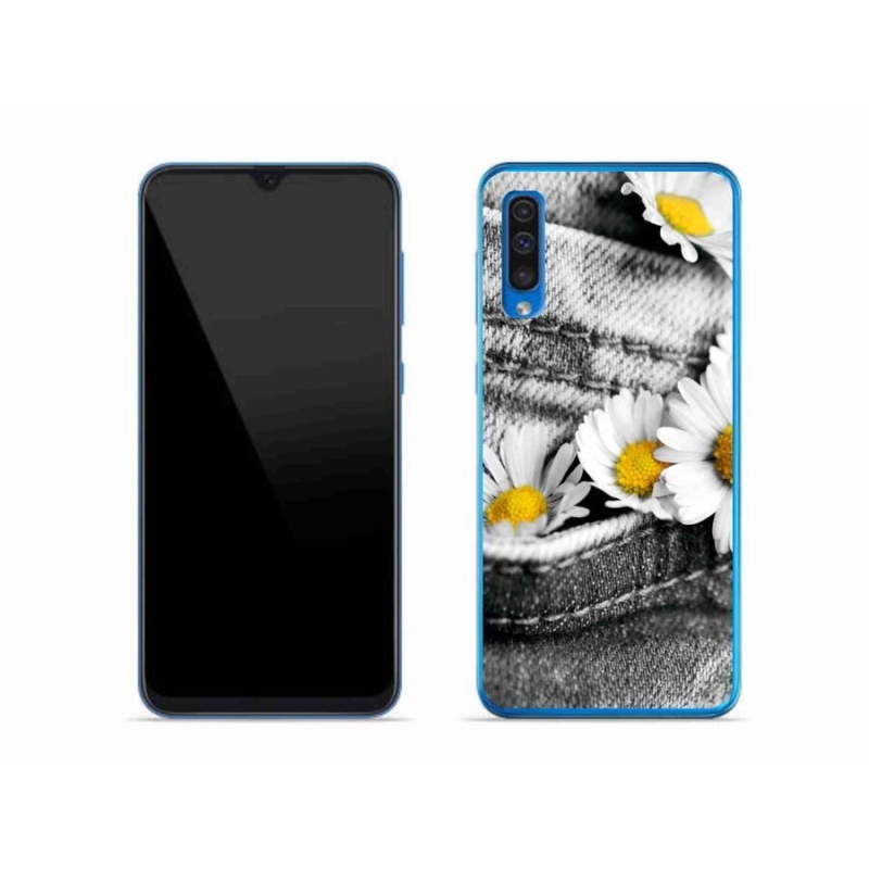 Gelový obal mmCase na mobil Samsung Galaxy A50 - kopretiny