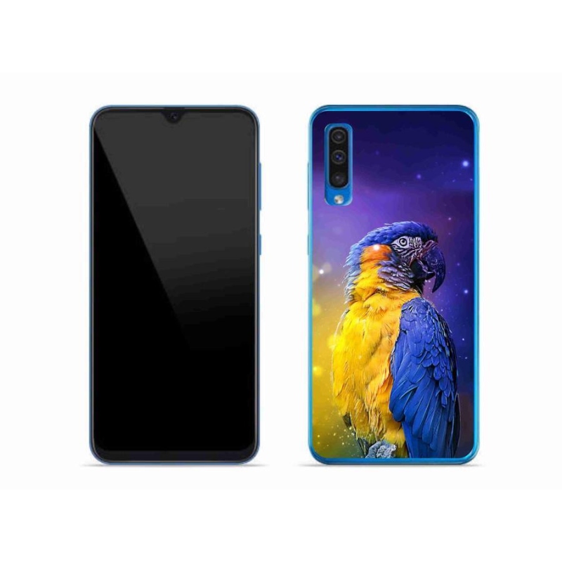 Gelový obal mmCase na mobil Samsung Galaxy A50 - papoušek ara 1