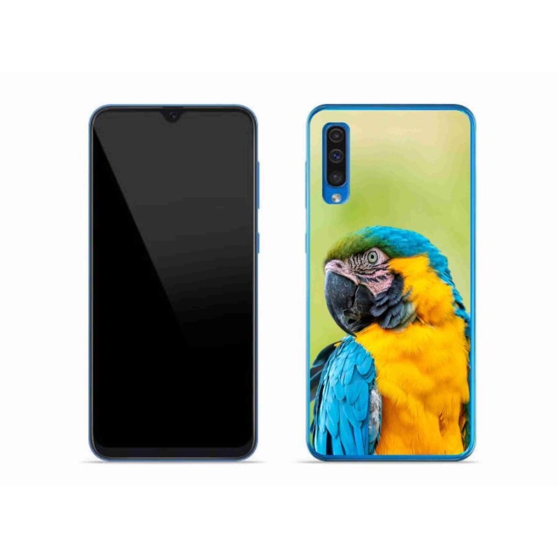 Gelový obal mmCase na mobil Samsung Galaxy A50 - papoušek ara 2