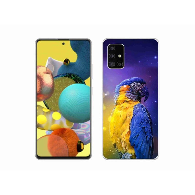 Gelový obal mmCase na mobil Samsung Galaxy A51 5G - papoušek ara 1