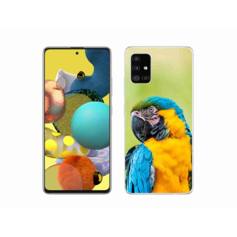 Gelový obal mmCase na mobil Samsung Galaxy A51 5G - papoušek ara 2