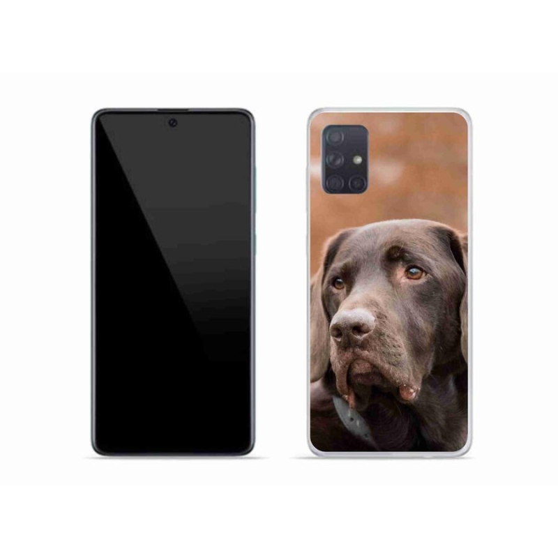Gelový obal mmCase na mobil Samsung Galaxy A51 - hnědý labrador