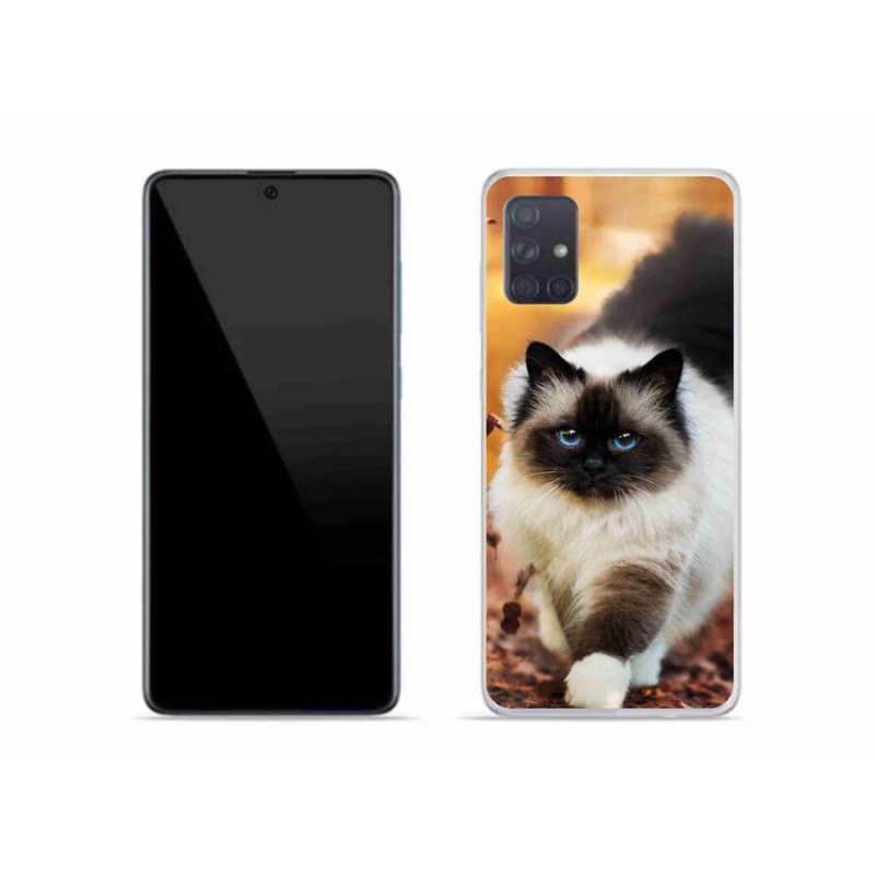 Gelový obal mmCase na mobil Samsung Galaxy A51 - kočka 1
