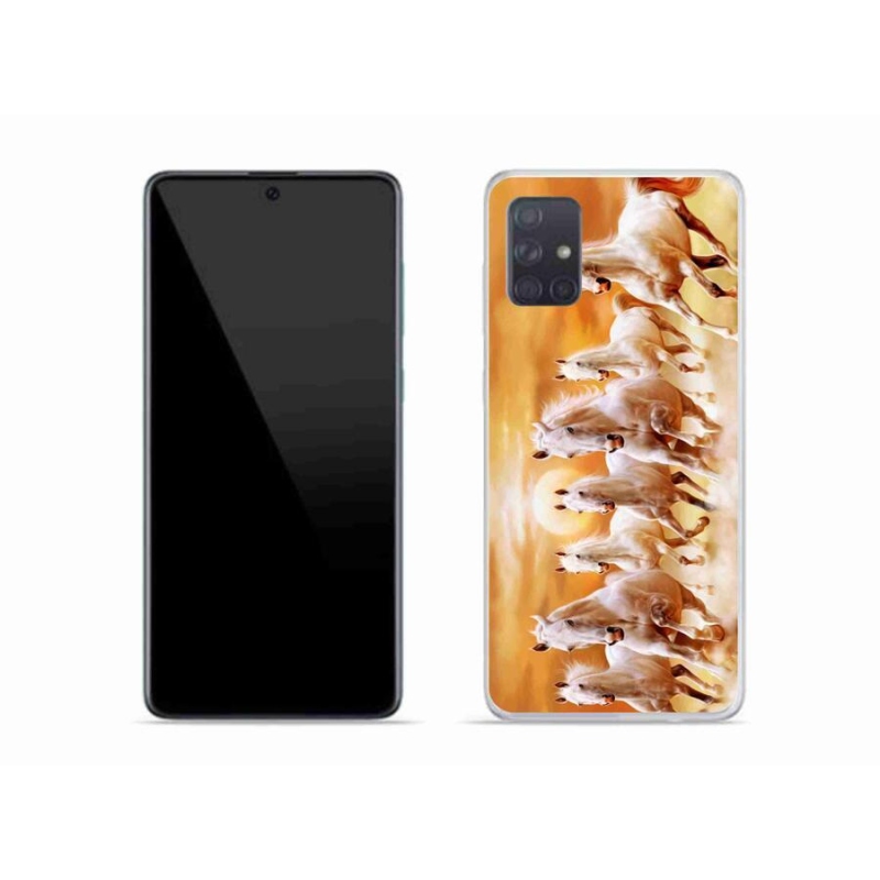 Gelový obal mmCase na mobil Samsung Galaxy A51 - koně 2