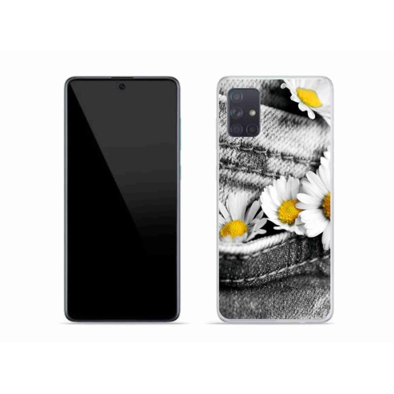 Gelový obal mmCase na mobil Samsung Galaxy A51 - kopretiny