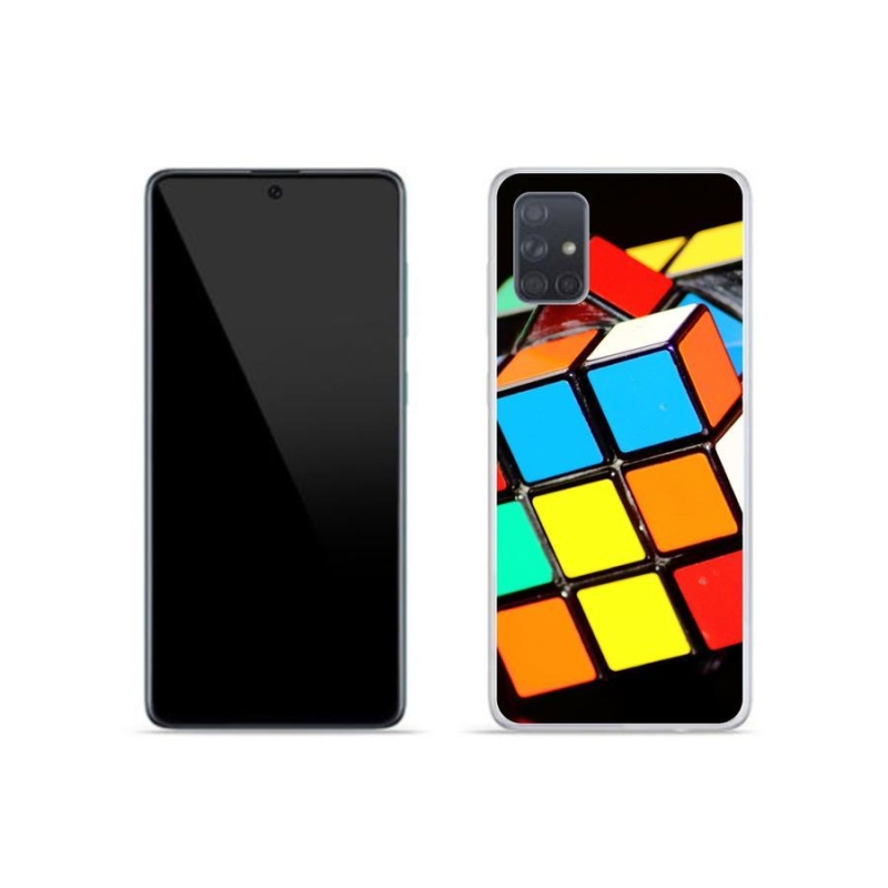 Gelový obal mmCase na mobil Samsung Galaxy A51 - rubikova kostka