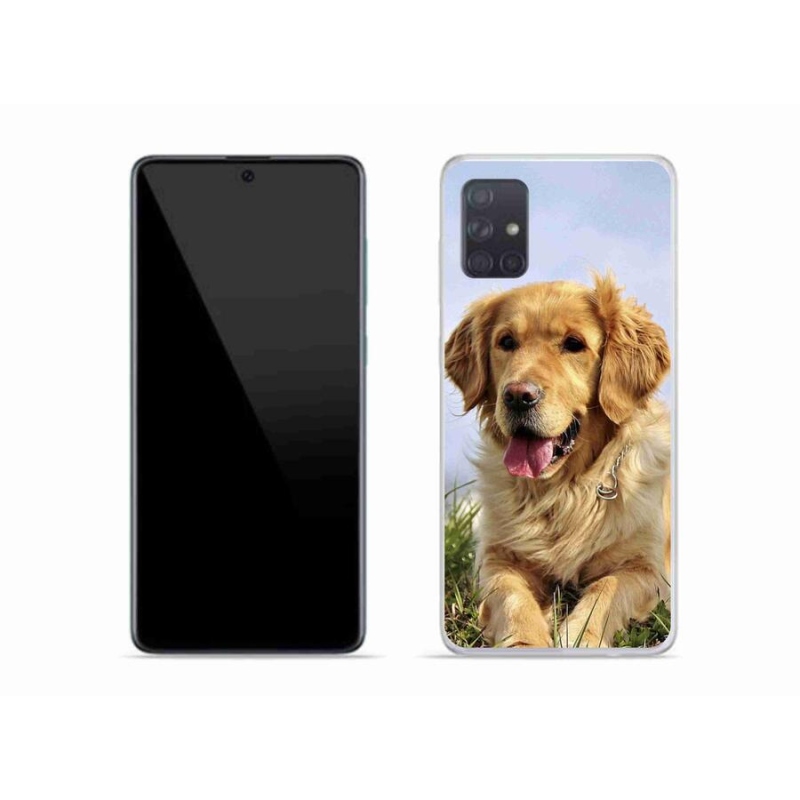 Gelový obal mmCase na mobil Samsung Galaxy A51 - zlatý retrívr