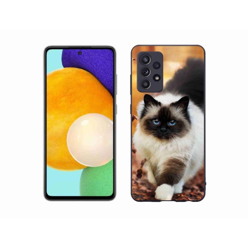 Gelový obal mmCase na mobil Samsung Galaxy A52/A52 5G - kočka 1