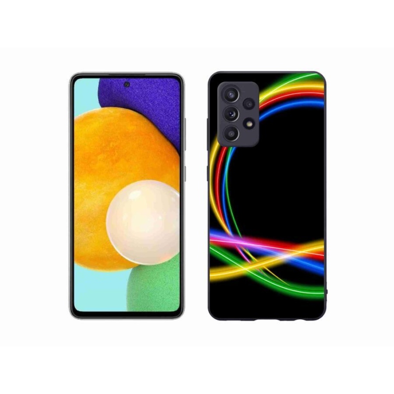 Gelový obal mmCase na mobil Samsung Galaxy A52/A52 5G - neonové kruhy