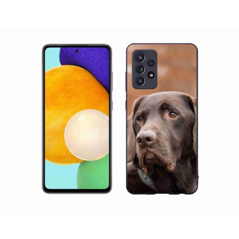 Gelový obal mmCase na mobil Samsung Galaxy A52s 5G - hnědý labrador