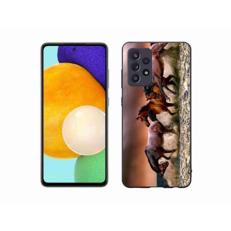 Gelový obal mmCase na mobil Samsung Galaxy A52s 5G - koně 1