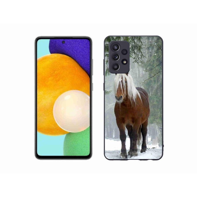 Gelový obal mmCase na mobil Samsung Galaxy A52s 5G - kůň v lese