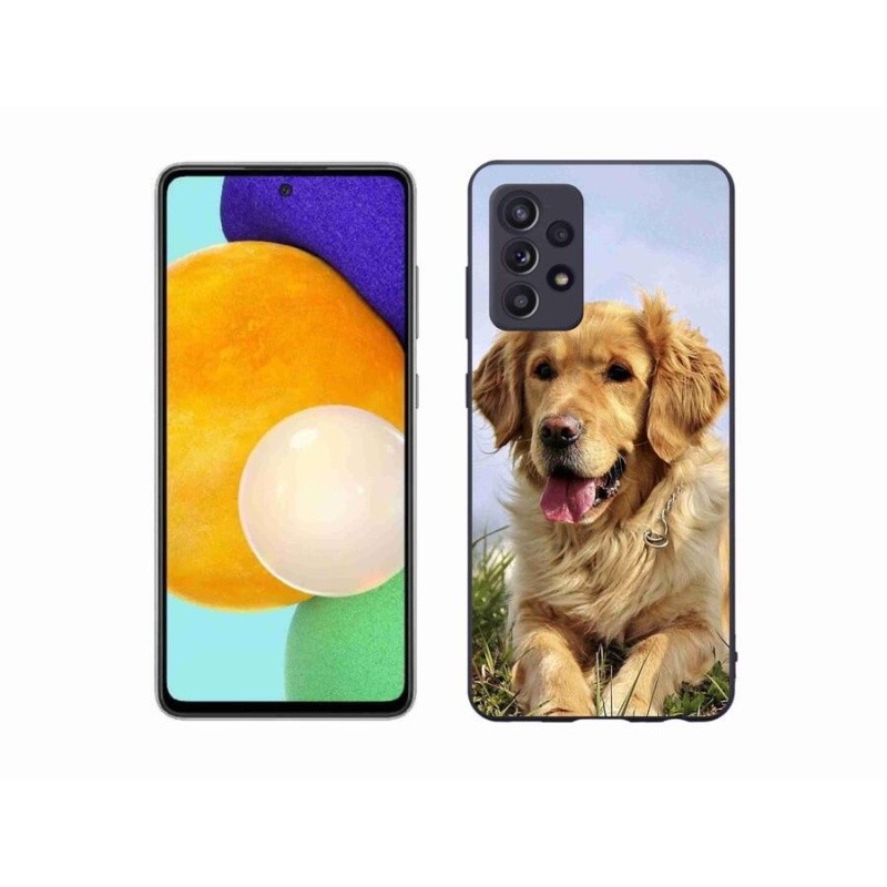 Gelový obal mmCase na mobil Samsung Galaxy A52s 5G - zlatý retrívr