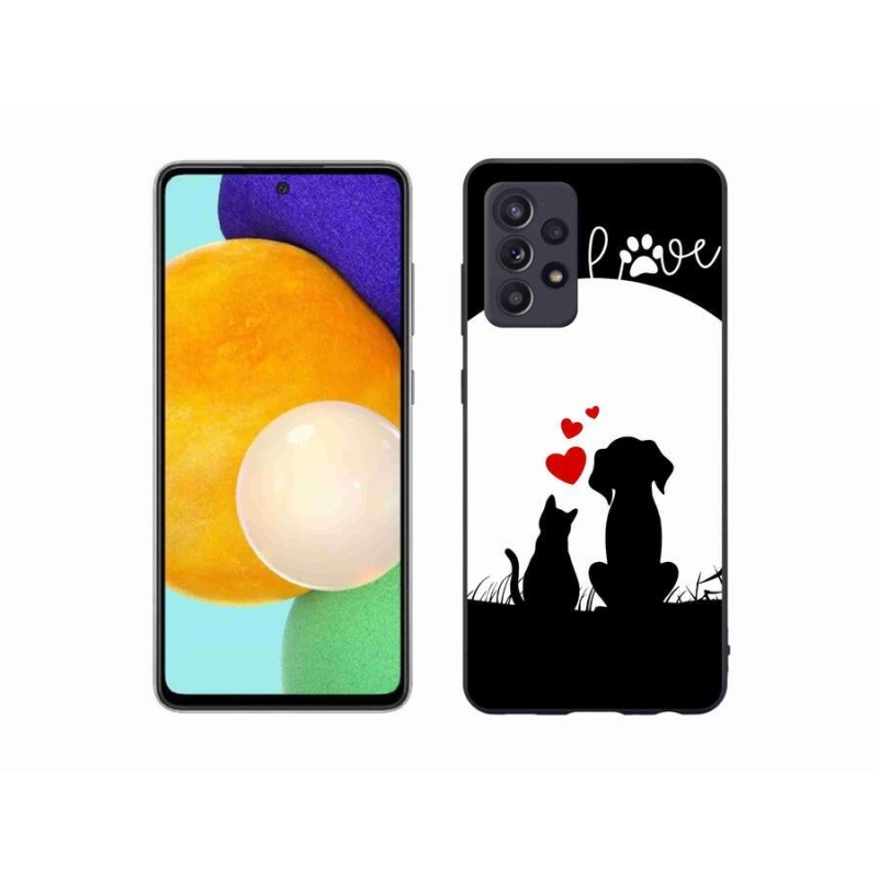 Gelový obal mmCase na mobil Samsung Galaxy A52s 5G - zvířecí láska