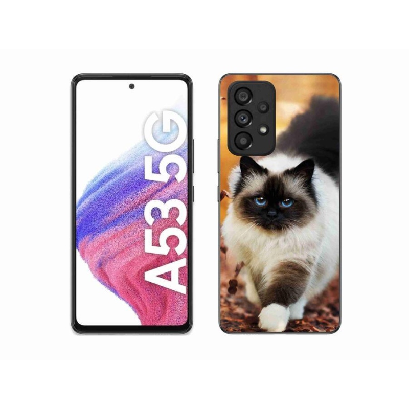 Gelový obal mmCase na mobil Samsung Galaxy A53 5G - kočka