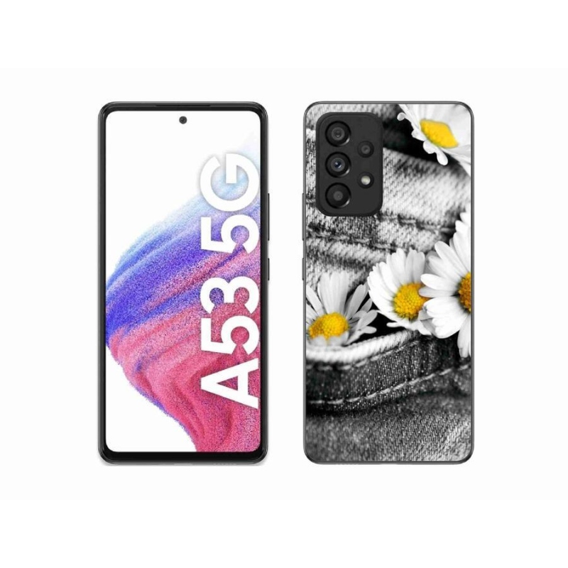 Gelový obal mmCase na mobil Samsung Galaxy A53 5G - kopretiny