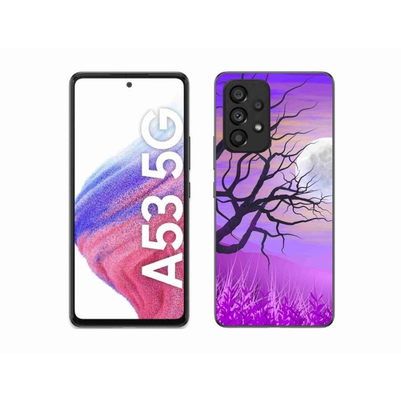 Gelový obal mmCase na mobil Samsung Galaxy A53 5G - kreslený opadaný strom
