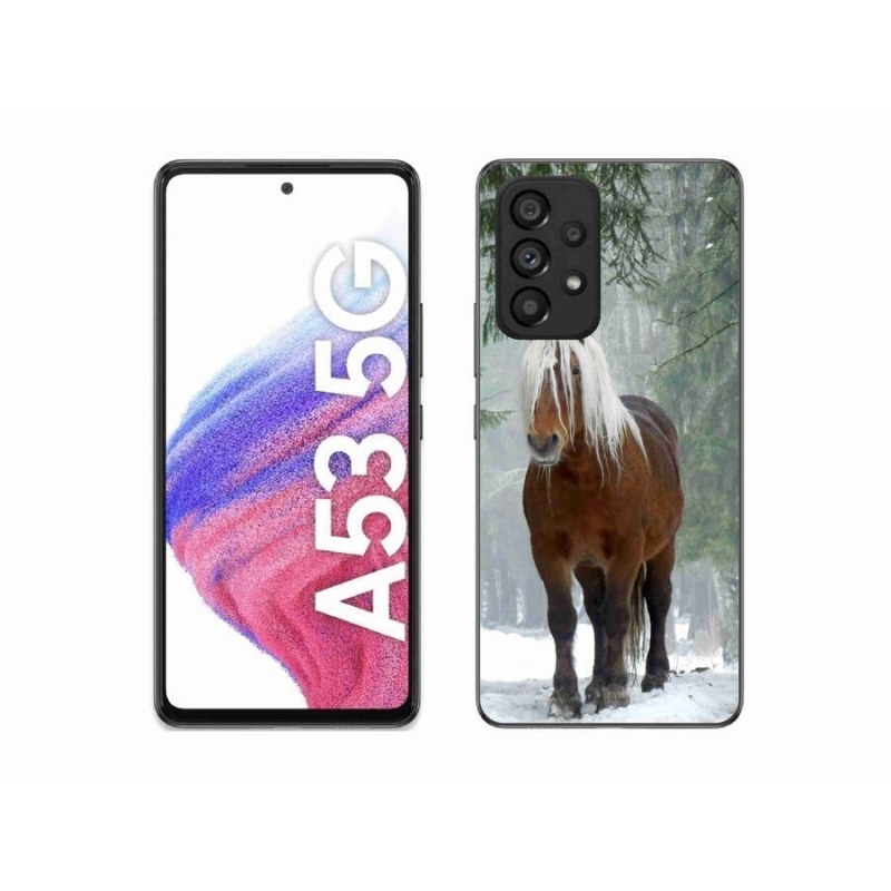 Gelový obal mmCase na mobil Samsung Galaxy A53 5G - kůň v lese