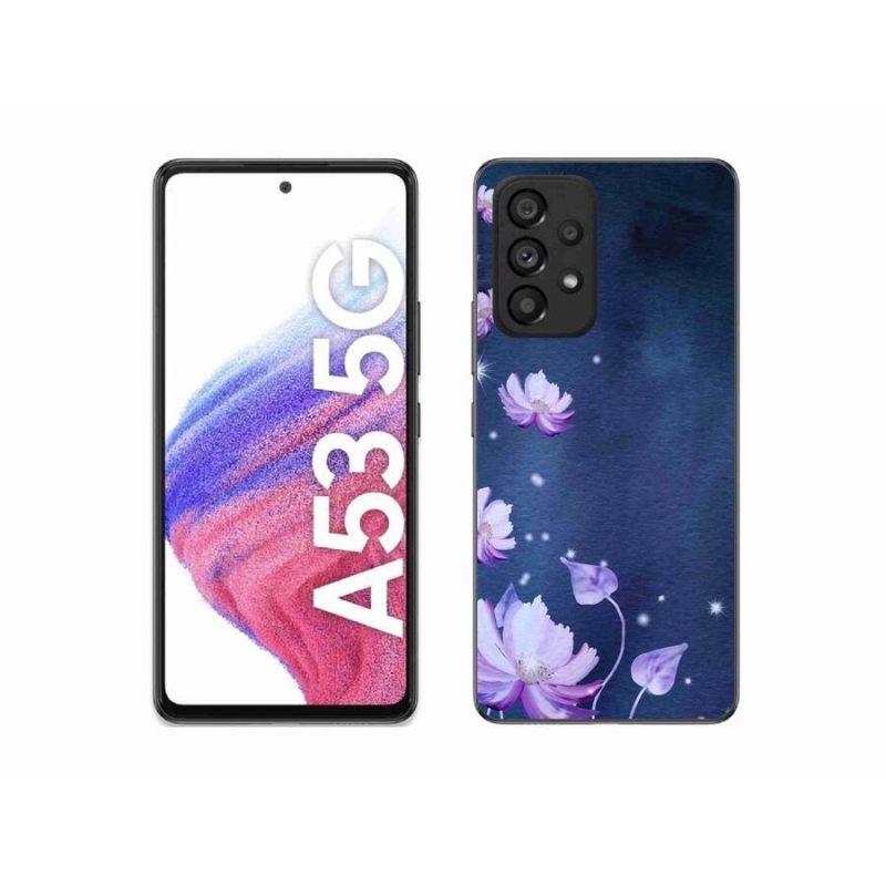 Gelový obal mmCase na mobil Samsung Galaxy A53 5G - padající květy