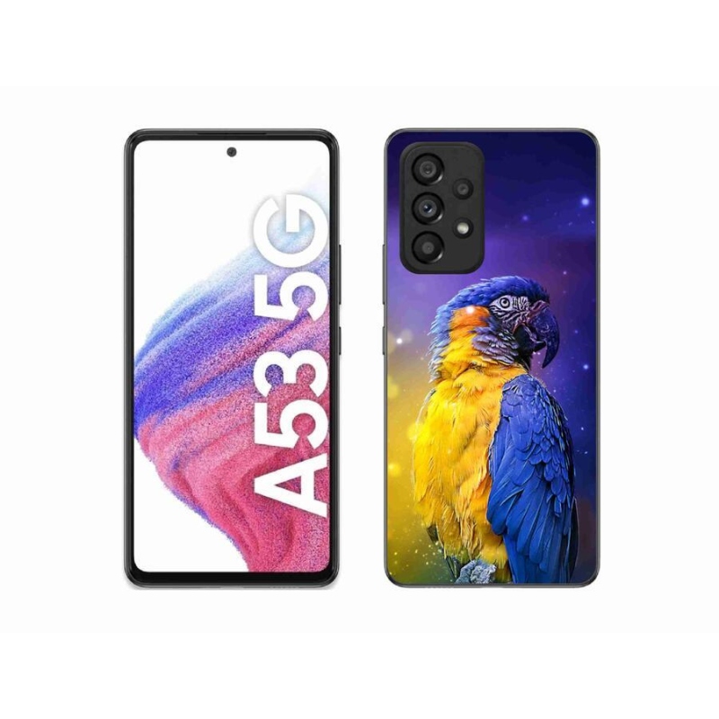 Gelový obal mmCase na mobil Samsung Galaxy A53 5G - papoušek ara 1