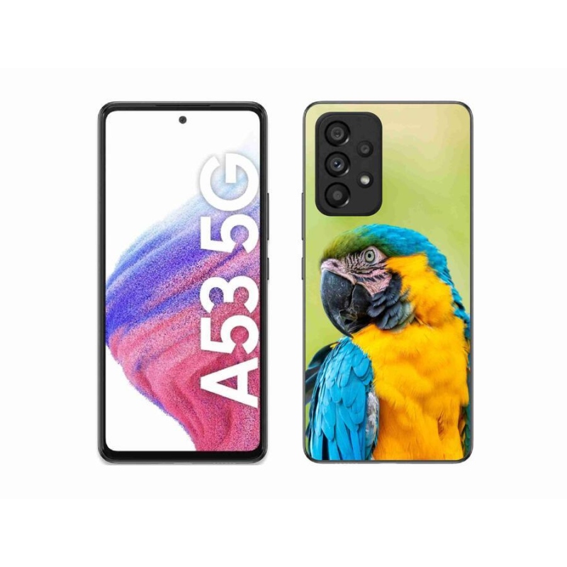 Gelový obal mmCase na mobil Samsung Galaxy A53 5G - papoušek ara 2