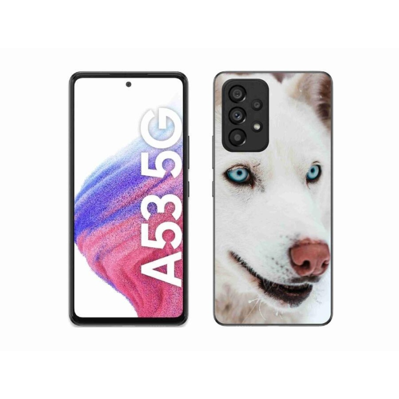 Gelový obal mmCase na mobil Samsung Galaxy A53 5G - psí pohled