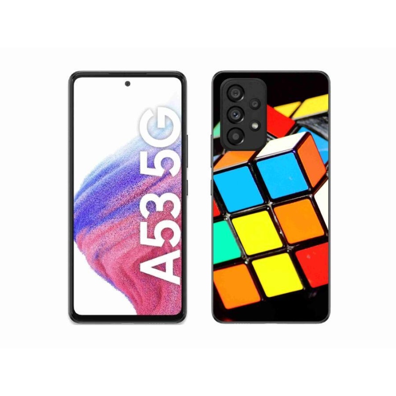 Gelový obal mmCase na mobil Samsung Galaxy A53 5G - rubikova kostka