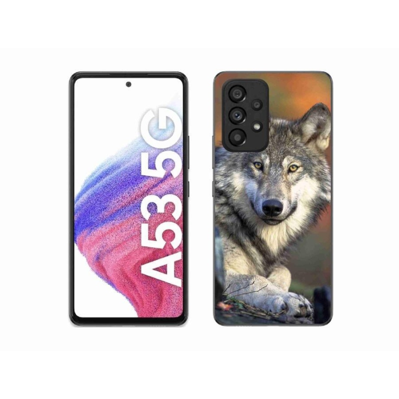 Gelový obal mmCase na mobil Samsung Galaxy A53 5G - vlk
