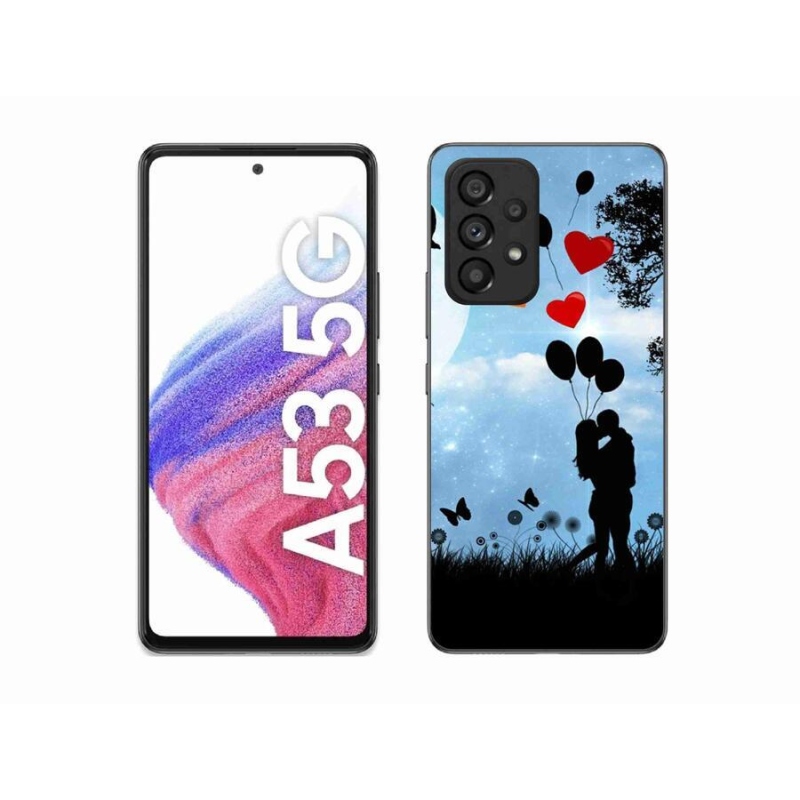 Gelový obal mmCase na mobil Samsung Galaxy A53 5G - zamilovaný pár