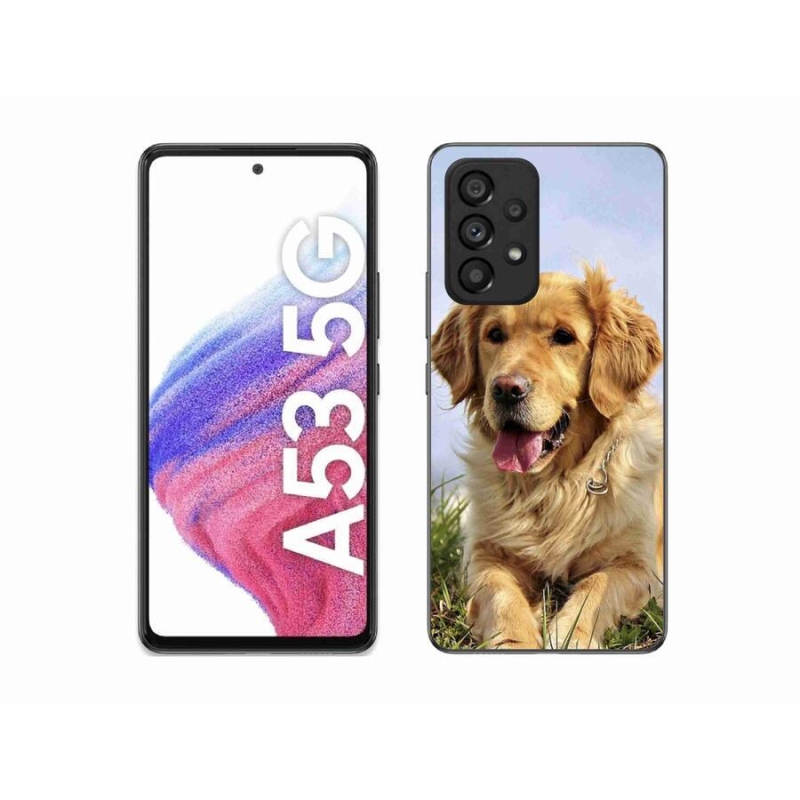Gelový obal mmCase na mobil Samsung Galaxy A53 5G - zlatý retrívr
