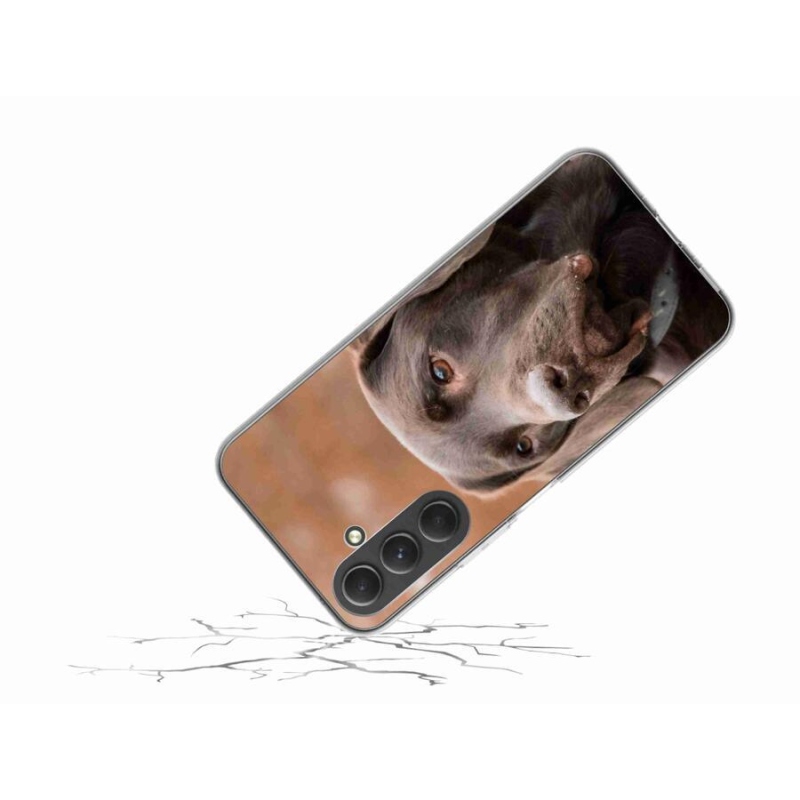 Gelový obal mmCase na mobil Samsung Galaxy A54 5G - hnědý labrador
