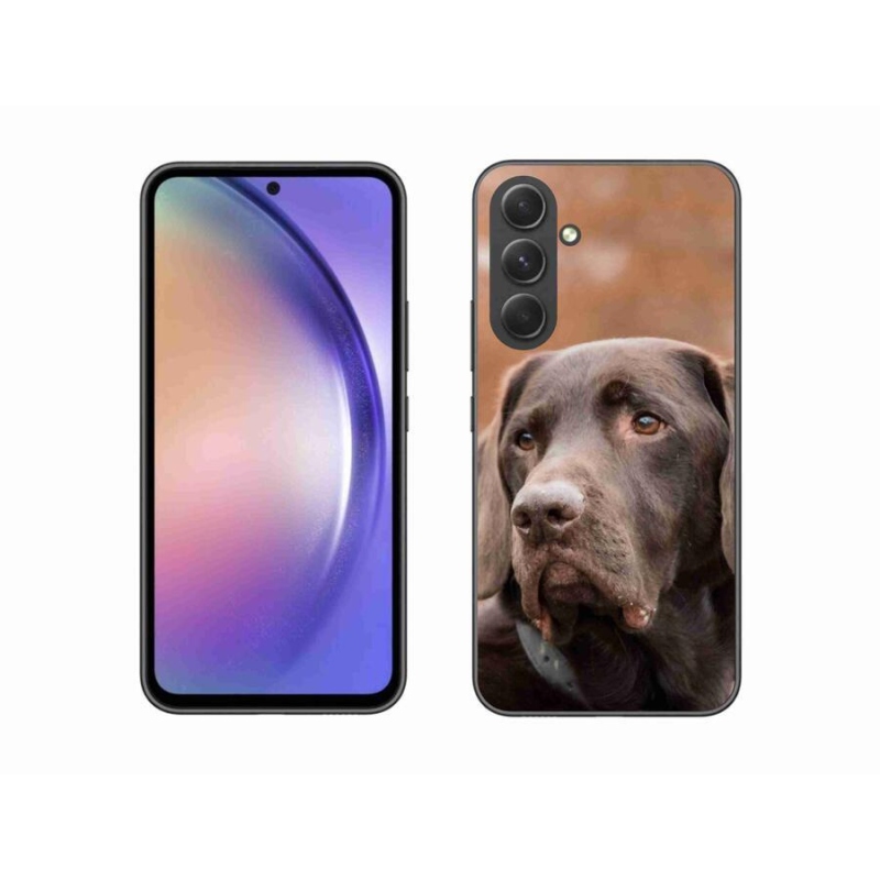 Gelový obal mmCase na mobil Samsung Galaxy A54 5G - hnědý labrador