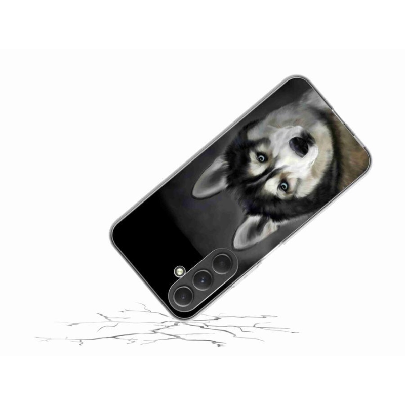 Gelový obal mmCase na mobil Samsung Galaxy A54 5G - husky