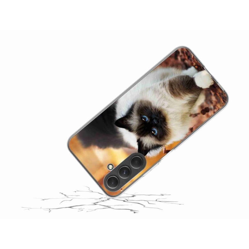 Gelový obal mmCase na mobil Samsung Galaxy A54 5G - kočka