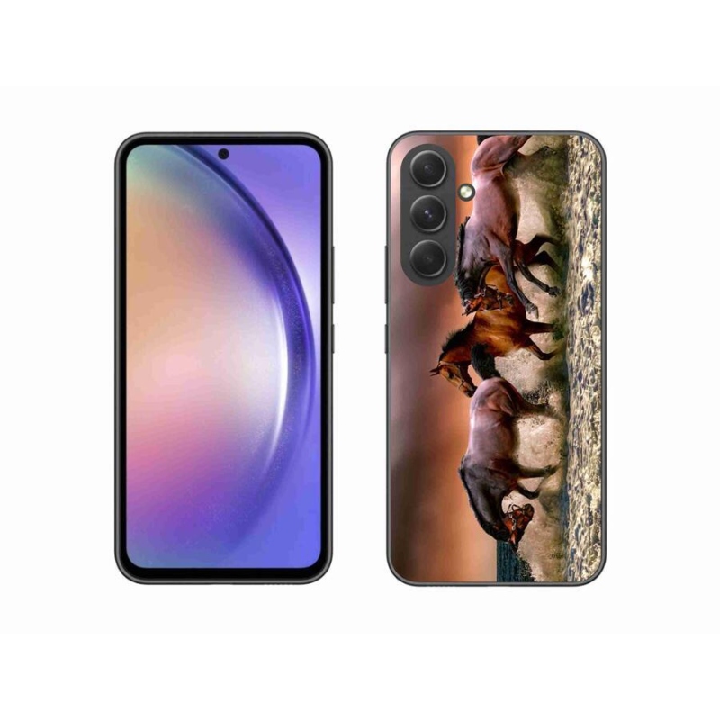 Gelový obal mmCase na mobil Samsung Galaxy A54 5G - koně 1