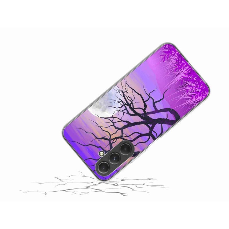 Gelový obal mmCase na mobil Samsung Galaxy A54 5G - kreslený opadaný strom
