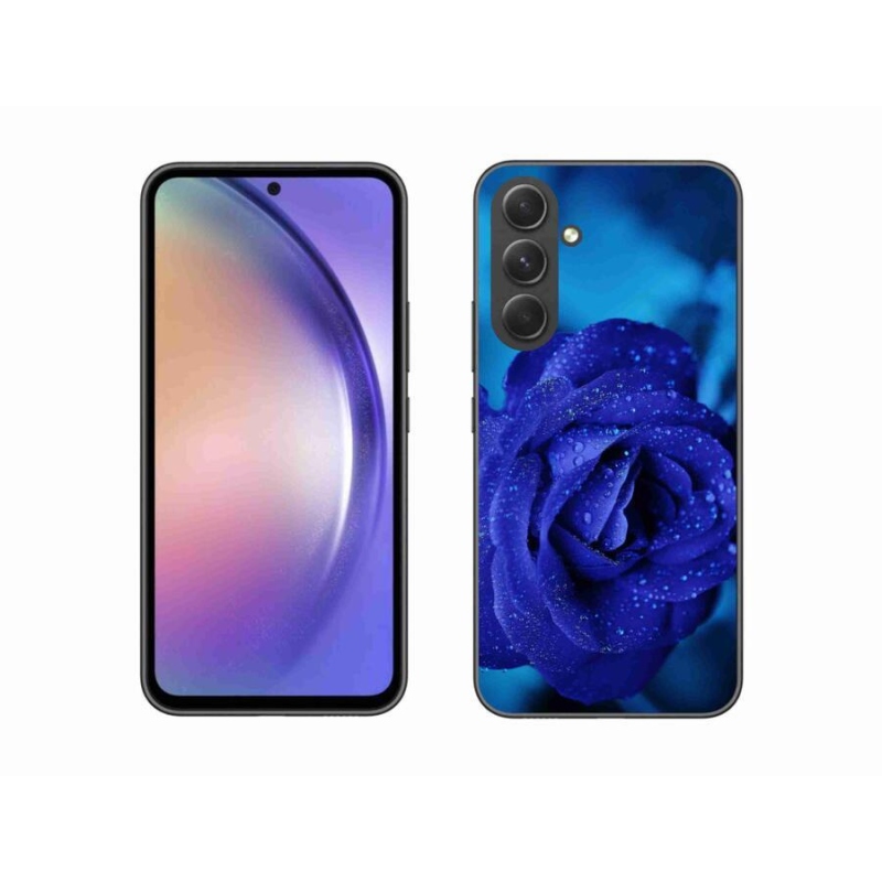 Gelový obal mmCase na mobil Samsung Galaxy A54 5G - modrá růže