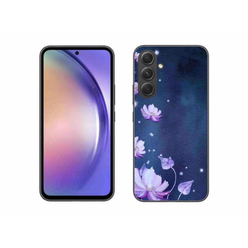 Gelový obal mmCase na mobil Samsung Galaxy A54 5G - padající květy