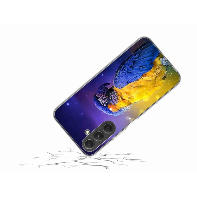 Gelový obal mmCase na mobil Samsung Galaxy A54 5G - papoušek ara 1