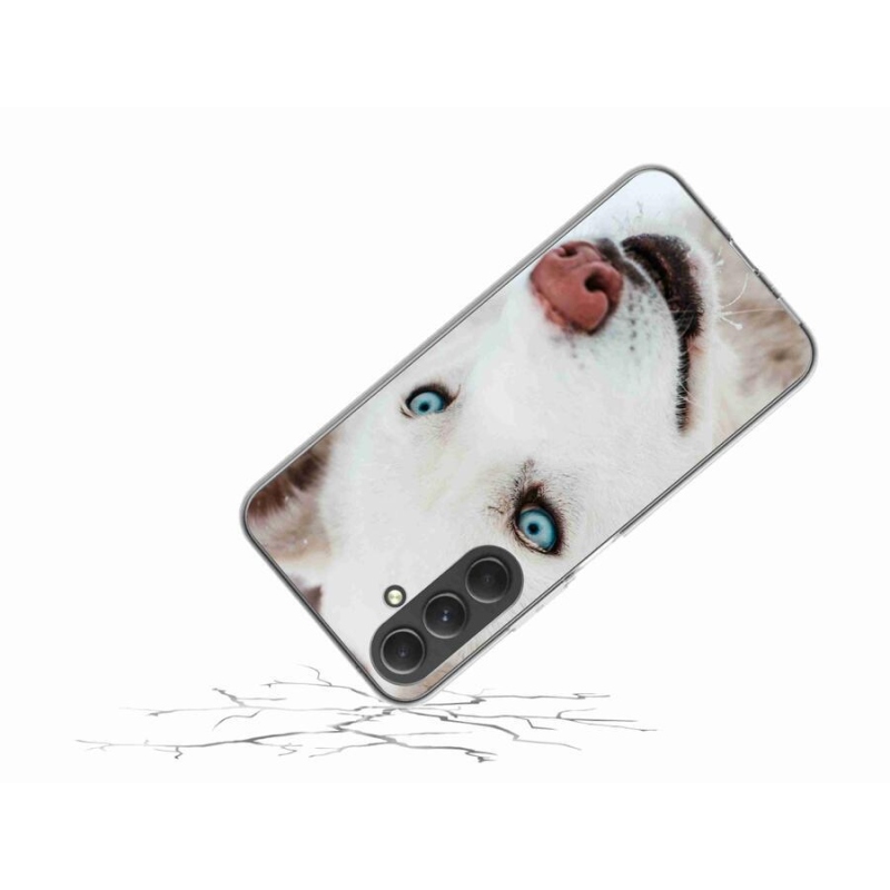 Gelový obal mmCase na mobil Samsung Galaxy A54 5G - psí pohled