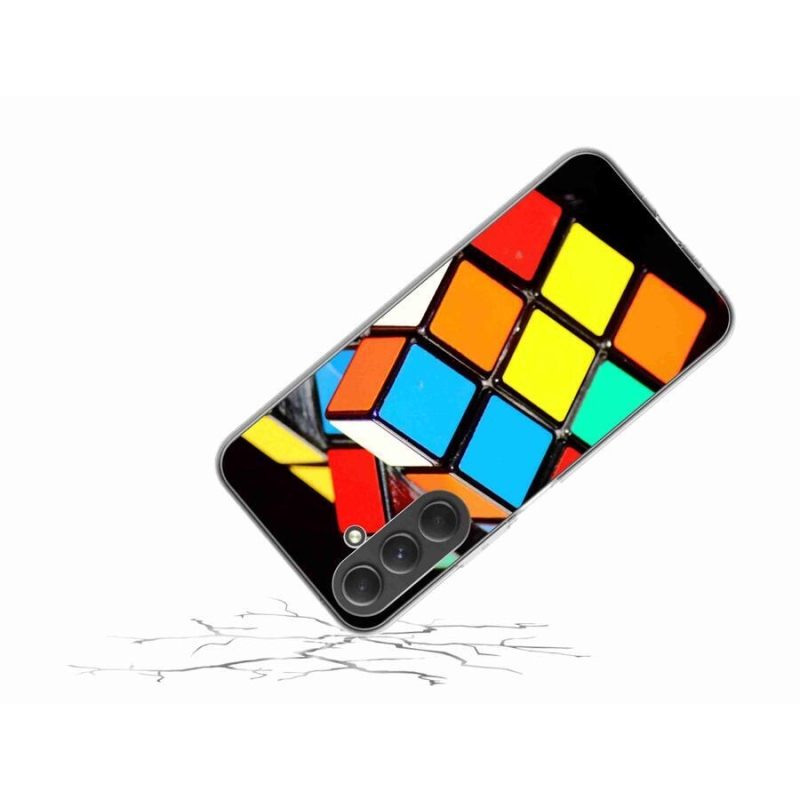 Gelový obal mmCase na mobil Samsung Galaxy A54 5G - rubikova kostka