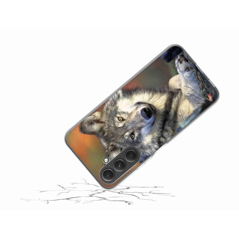 Gelový obal mmCase na mobil Samsung Galaxy A54 5G - vlk