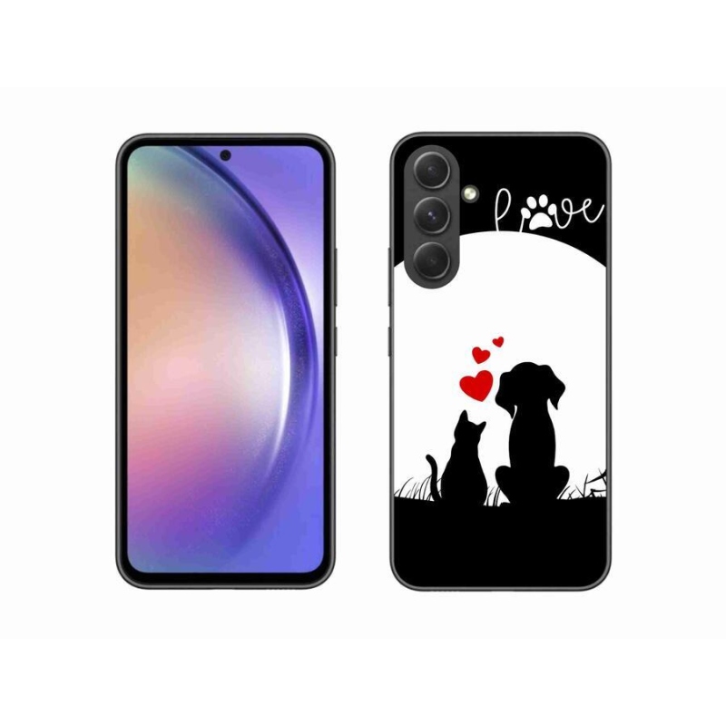 Gelový obal mmCase na mobil Samsung Galaxy A54 5G - zvířecí láska