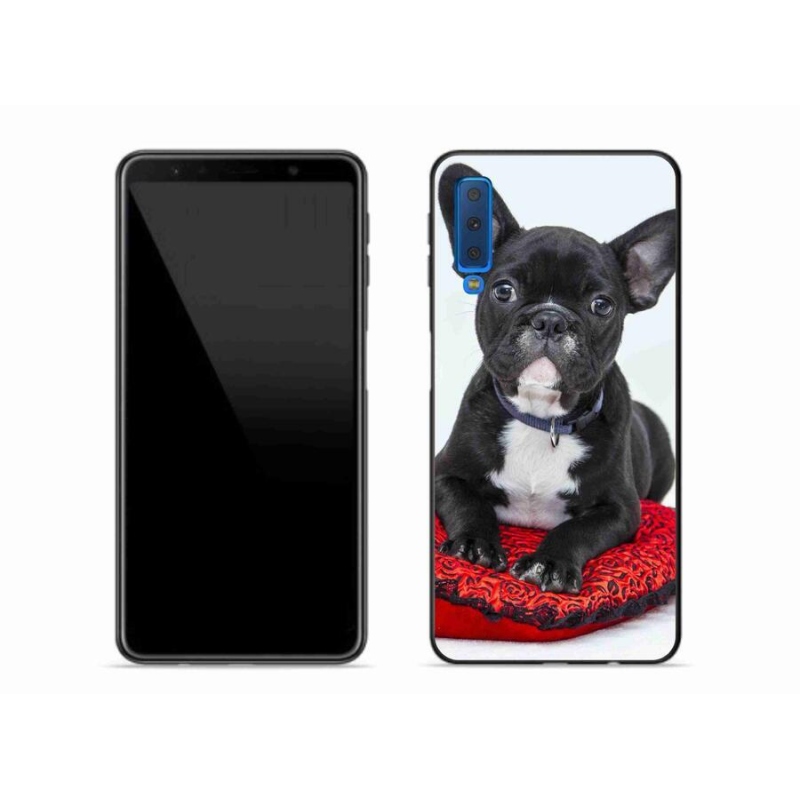 Gelový obal mmCase na mobil Samsung Galaxy A7 (2018) - buldok