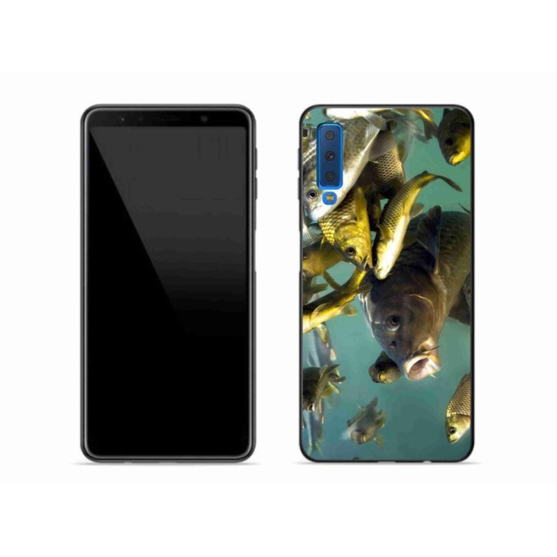 Gelový obal mmCase na mobil Samsung Galaxy A7 (2018) - hejno ryb