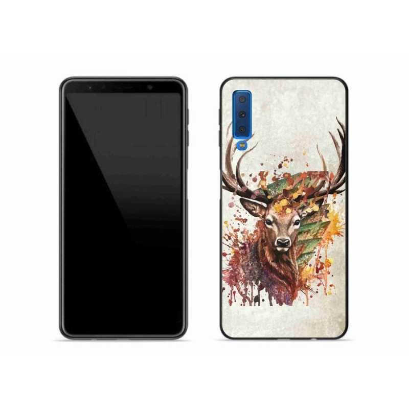 Gelový obal mmCase na mobil Samsung Galaxy A7 (2018) - jelen 1