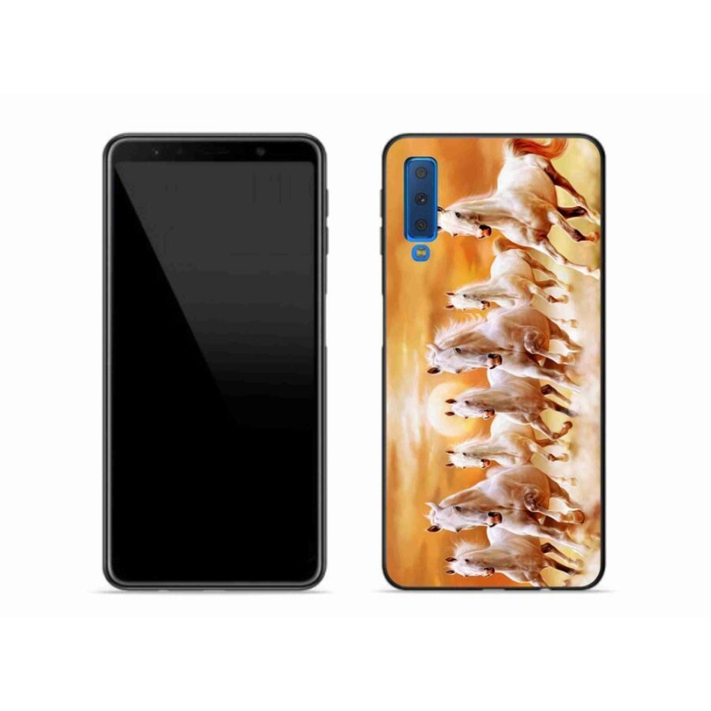 Gelový obal mmCase na mobil Samsung Galaxy A7 (2018) - koně 2