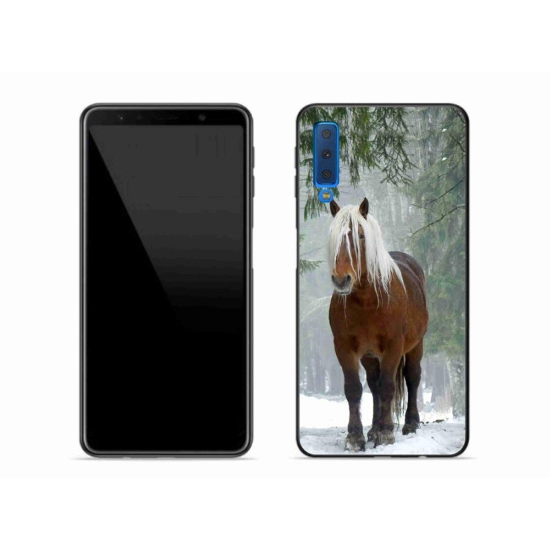 Gelový obal mmCase na mobil Samsung Galaxy A7 (2018) - kůň v lese