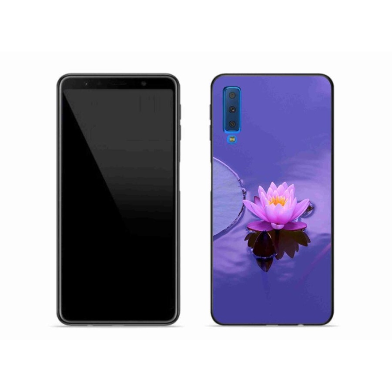 Gelový obal mmCase na mobil Samsung Galaxy A7 (2018) - květ na hladině