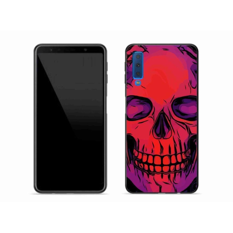 Gelový obal mmCase na mobil Samsung Galaxy A7 (2018) - lebka